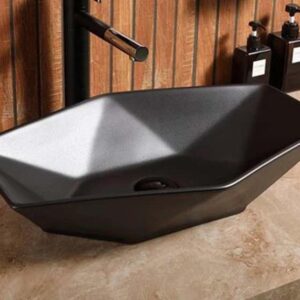 LH LAVABO LUXU GRECO DIAMANTE NEGRO MATE 63X41X13
