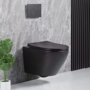 LH INODORO EBOLI SUSPENDIDO MAS KIT DE PARED NEGRO