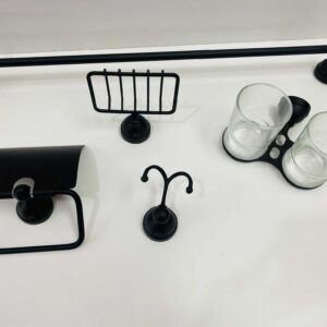 LH ACCESORIO PARA BAÑO NEGRO MATE INCLUYE VASO 5 PCZ.